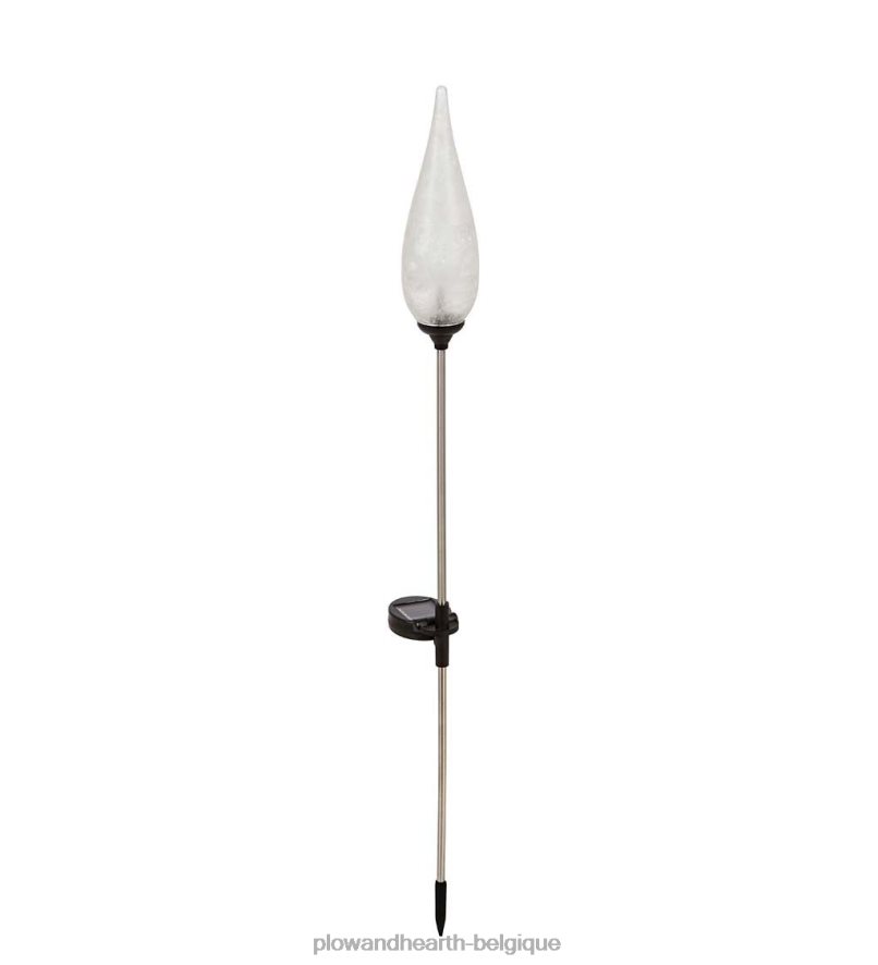 60H082403 Plow & Hearth torche solaire à fibre optique - bleue cour et jardin