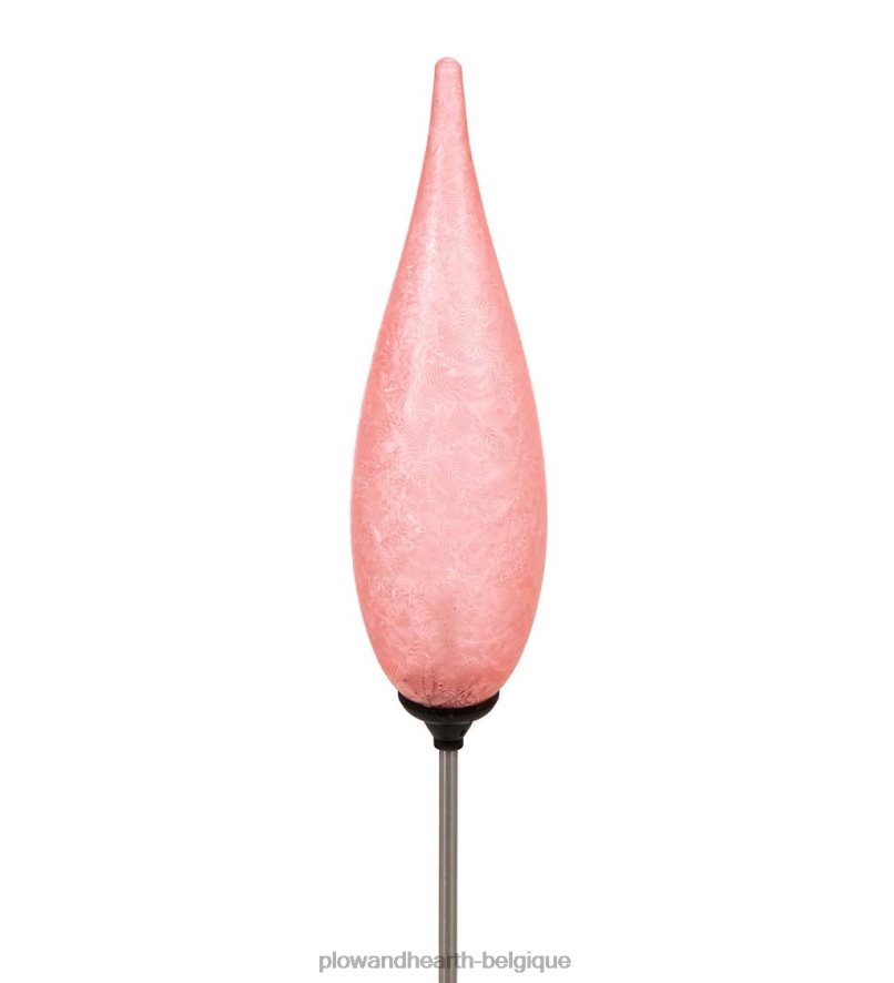 60H082403 Plow & Hearth torche solaire à fibre optique - bleue cour et jardin