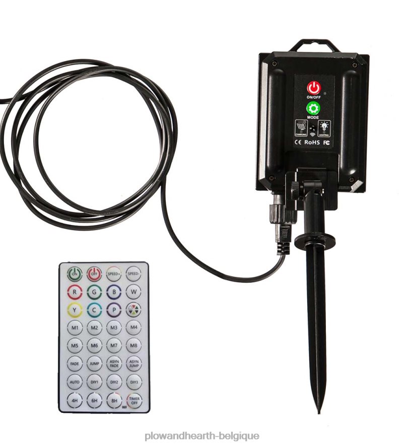 60H082409 Plow & Hearth guirlandes solaires multicolores cour et jardin