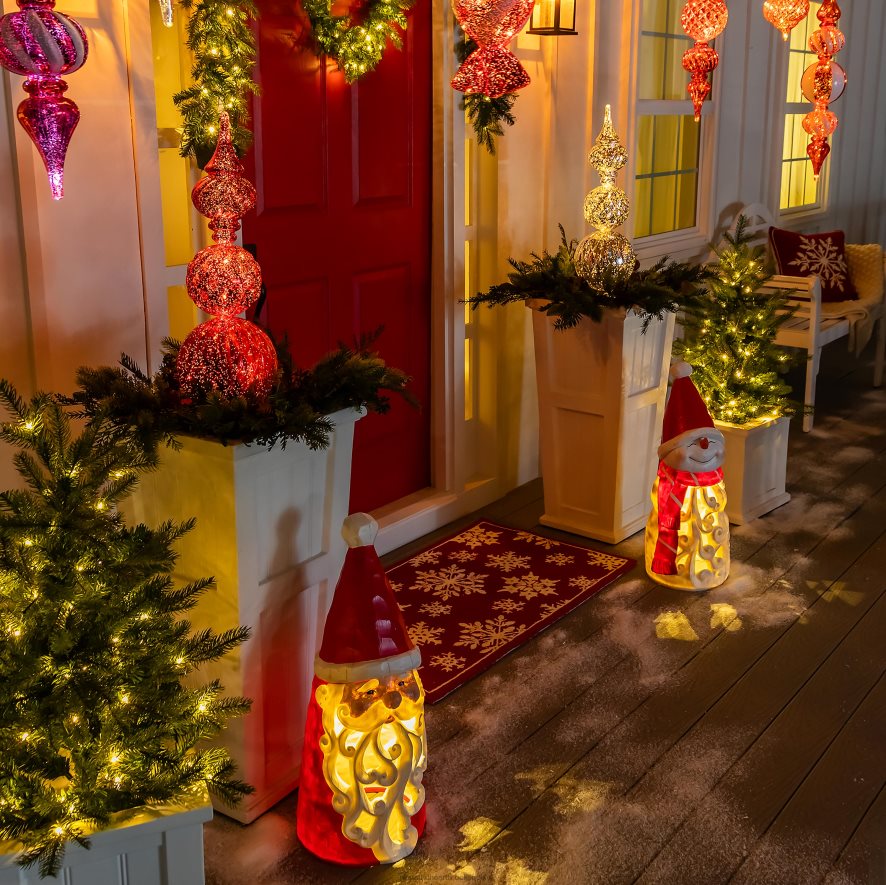 60H08282 Plow & Hearth Grand ornement tourbillonnant éclairé et incassable, intérieur/extérieur cour et jardin