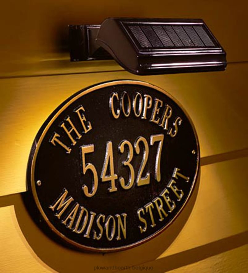 60H082465 Plow & Hearth illuminateur solaire - noir cour et jardin