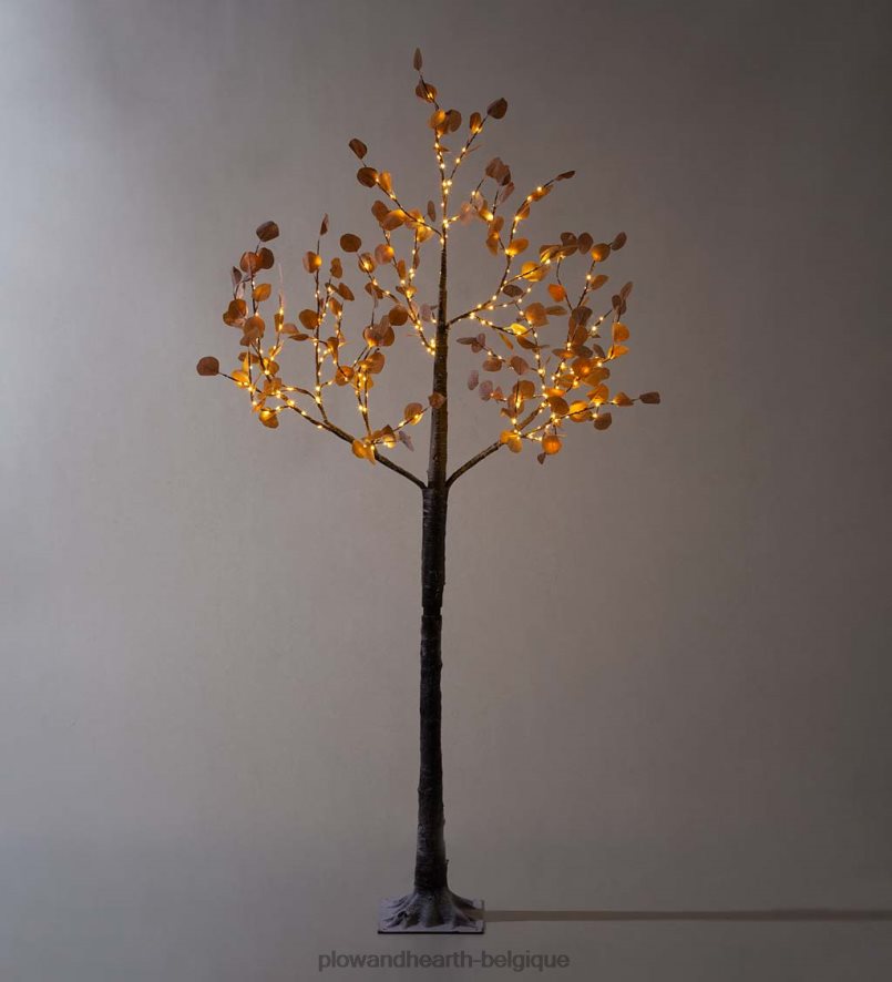 60H082470 Plow & Hearth Arbre dollar en argent rose à éclairage électrique intérieur/extérieur cour et jardin