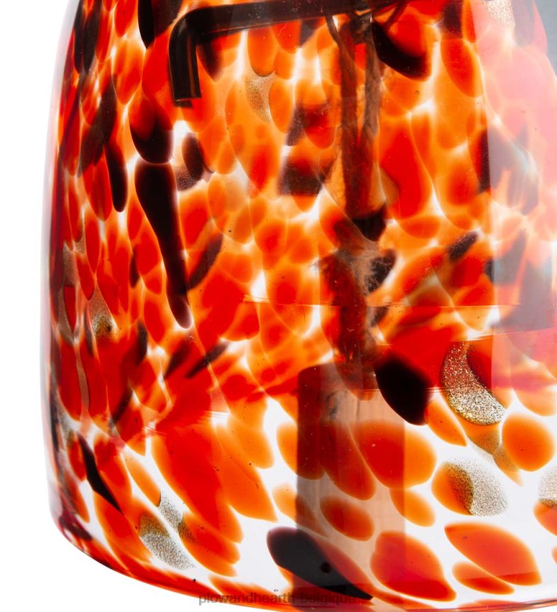 60H082449 Plow & Hearth Carillon de cloche en verre d'art solaire - bleu cour et jardin