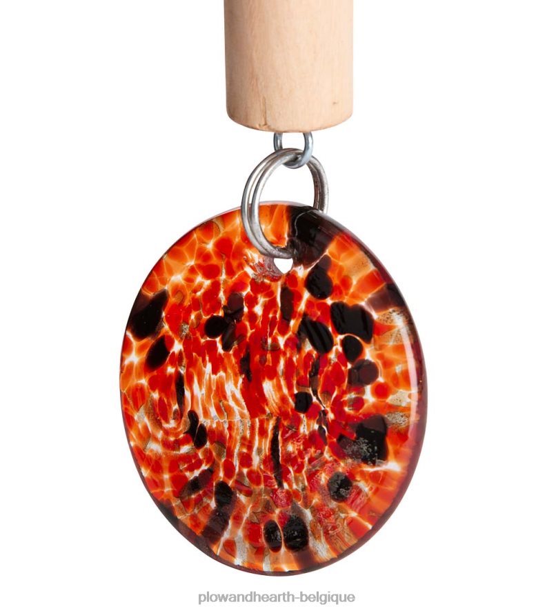 60H082449 Plow & Hearth Carillon de cloche en verre d'art solaire - bleu cour et jardin