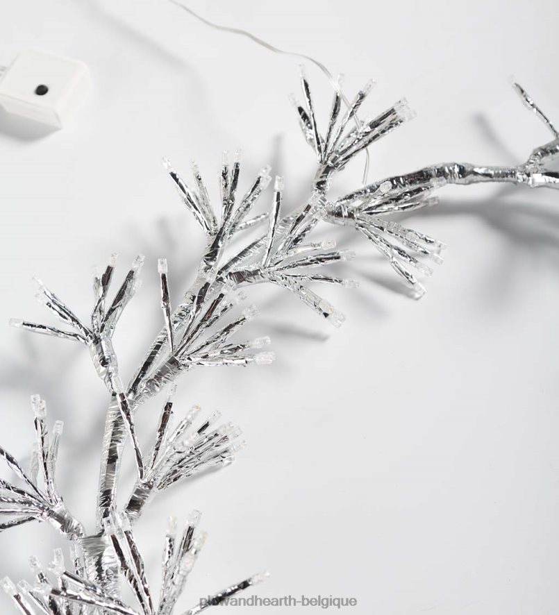 60H08210 Plow & Hearth Décoration de vacances de couronne lumineuse électrique intérieure/extérieure cour et jardin