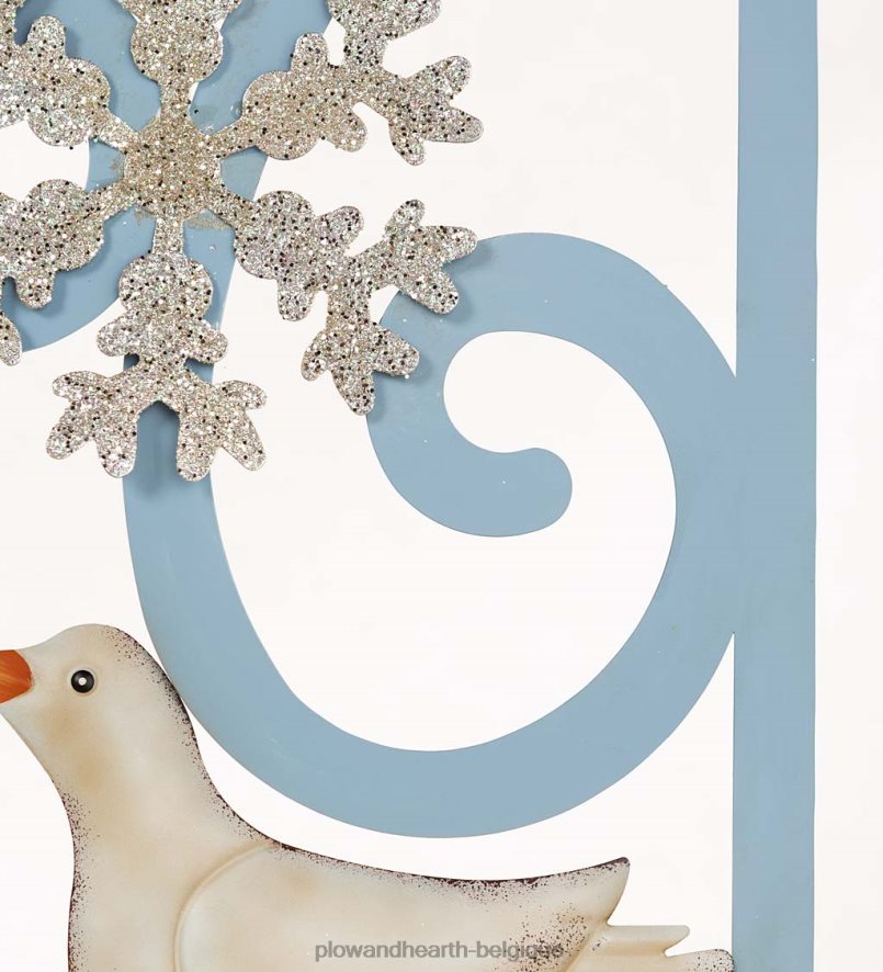 60H08218 Plow & Hearth treillis de jardin en métal de flocons de neige cour et jardin