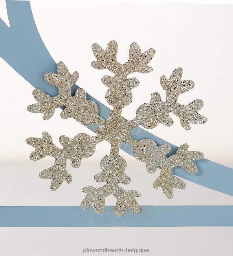 60H08218 Plow & Hearth treillis de jardin en métal de flocons de neige cour et jardin