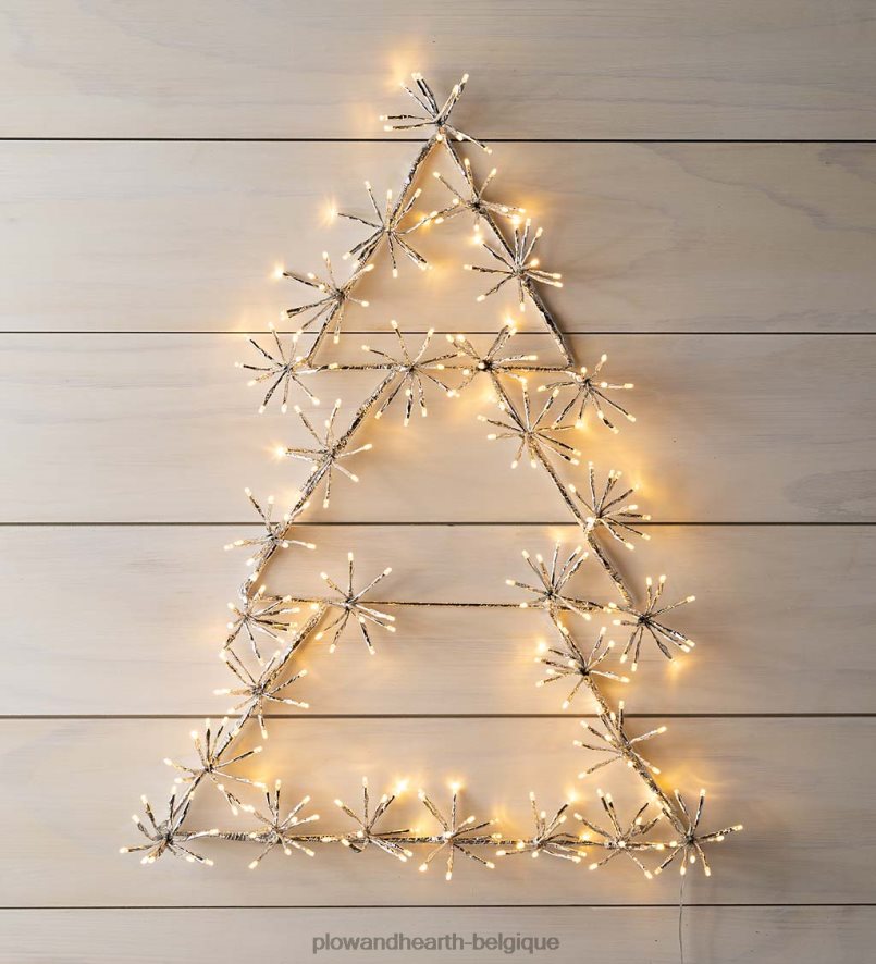 60H08226 Plow & Hearth Décoration de vacances d'arbre de Noël éclairé électrique intérieur/extérieur cour et jardin