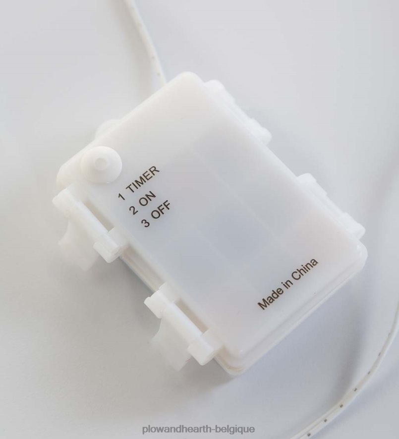 60H08227 Plow & Hearth branches métalliques dorées intérieur/extérieur avec lumières blanc chaud, lot de 2 cour et jardin