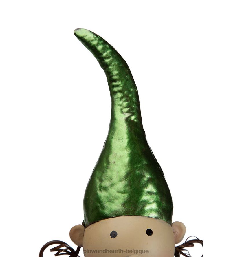 60H08230 Plow & Hearth statues de jardin d'elfe en métal de Noël cour et jardin