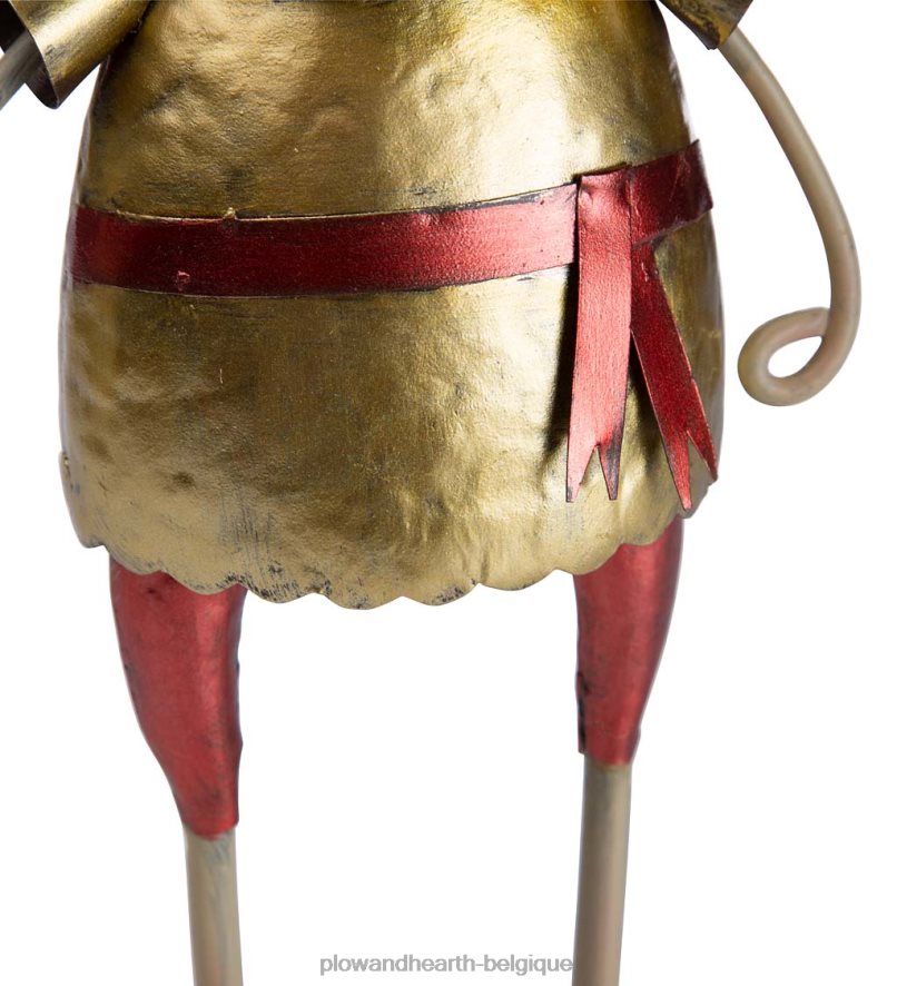 60H08230 Plow & Hearth statues de jardin d'elfe en métal de Noël cour et jardin