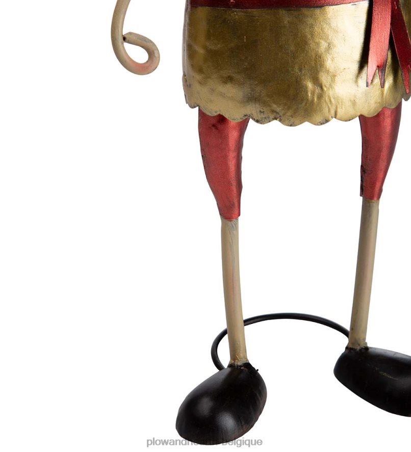 60H08230 Plow & Hearth statues de jardin d'elfe en métal de Noël cour et jardin