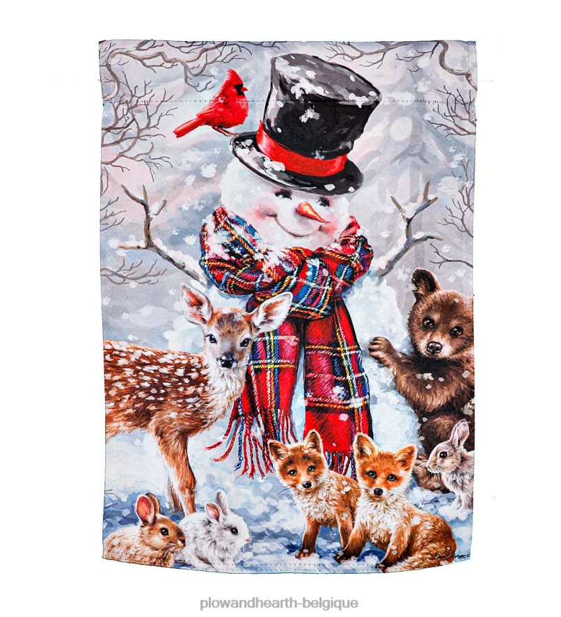 60H08243 Plow & Hearth drapeau de jardin en daim amis de la forêt cour et jardin