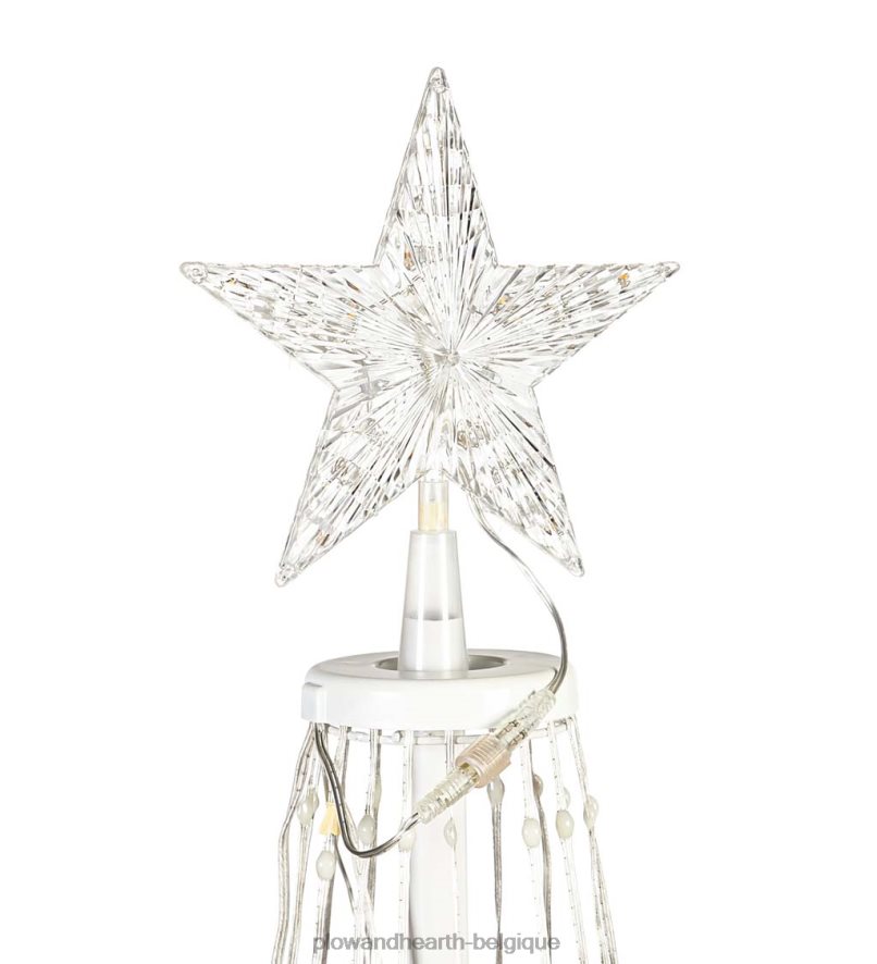 60H08244 Plow & Hearth cône de Noël intérieur/extérieur avec lumières multicolores, 75 cour et jardin