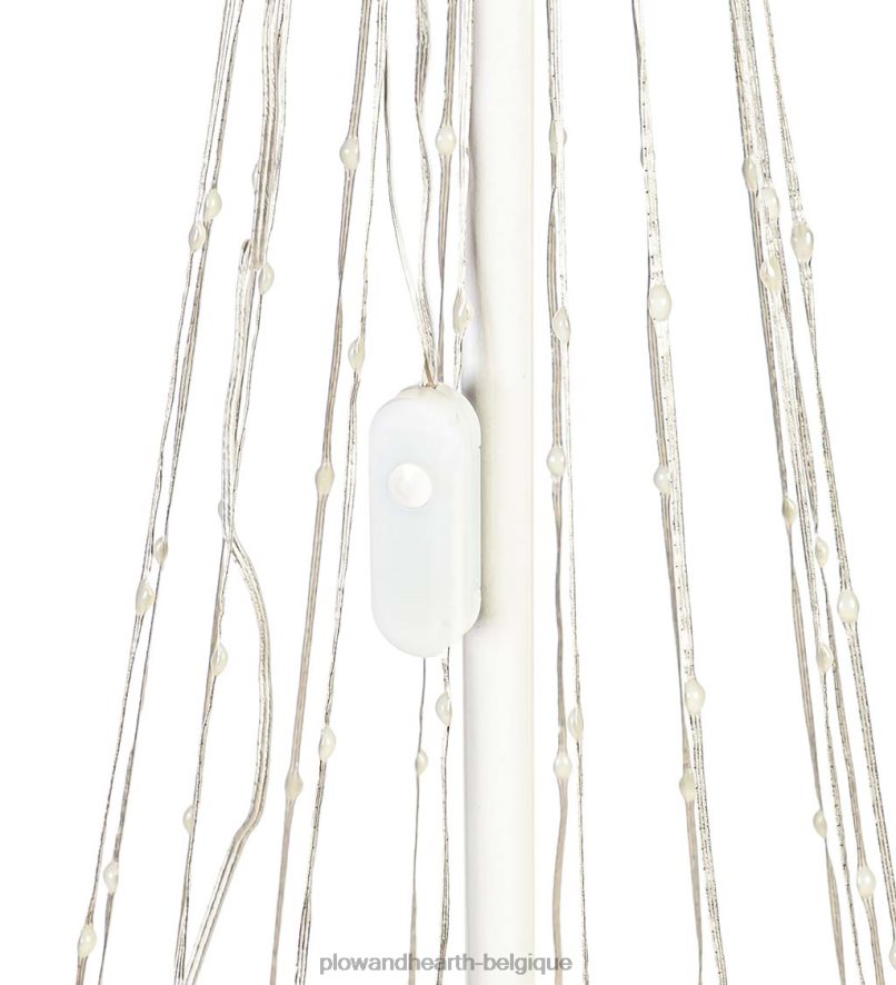 60H08244 Plow & Hearth cône de Noël intérieur/extérieur avec lumières multicolores, 75 cour et jardin