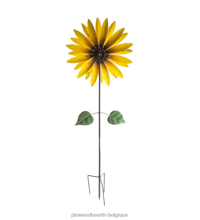 60H082184 Plow & Hearth éolienne solaire tournesol cour et jardin