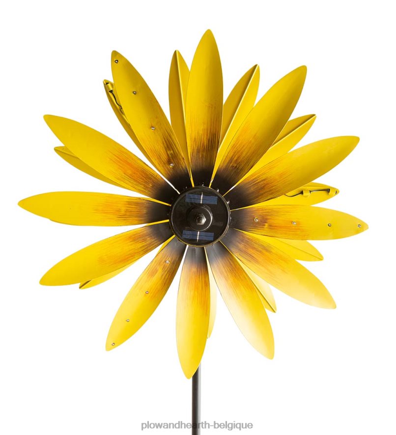 60H082184 Plow & Hearth éolienne solaire tournesol cour et jardin