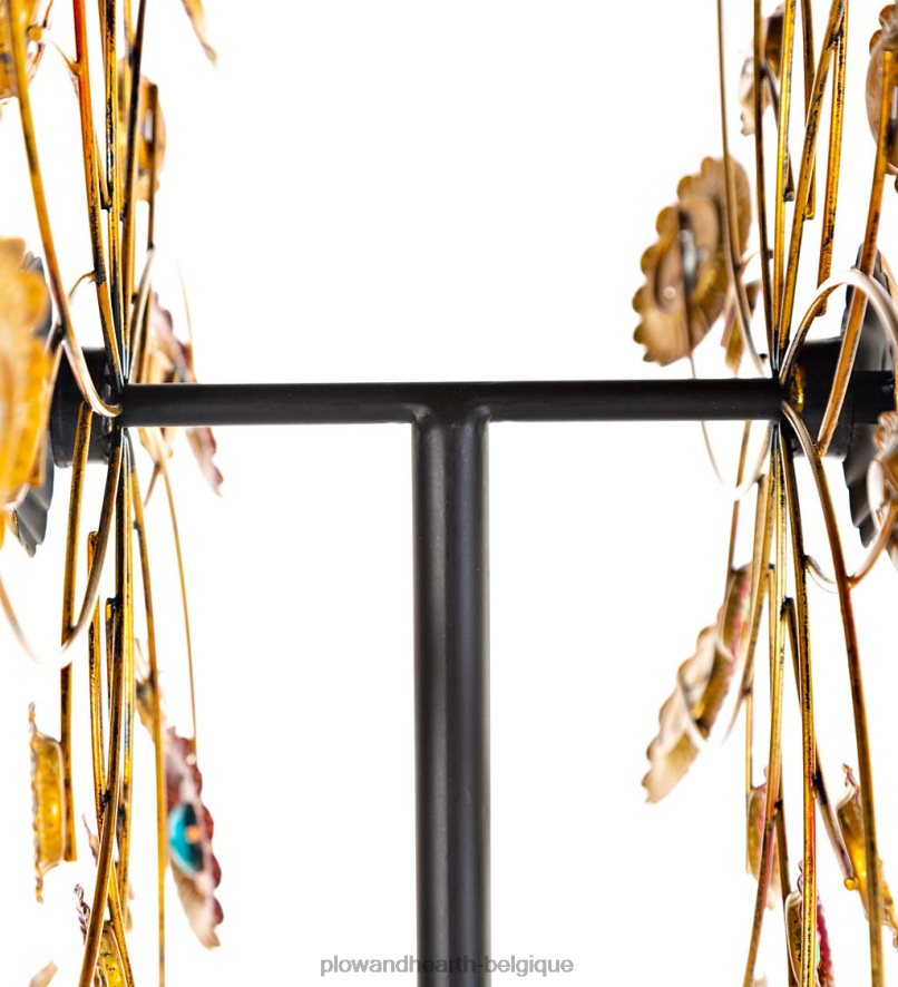 60H082239 Plow & Hearth Spinner à vent en métal soleils dorés cour et jardin