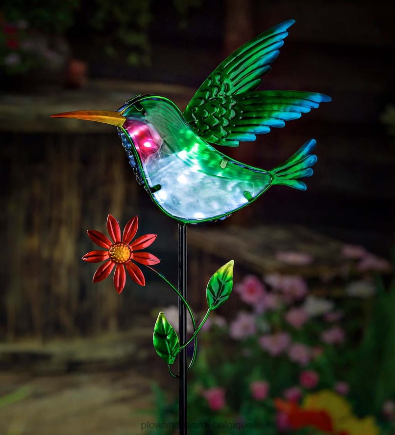 60H082243 Plow & Hearth Piquet de jardin solaire secret 36 h - gnome cour et jardin