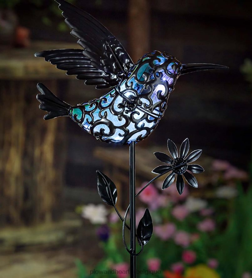 60H082243 Plow & Hearth Piquet de jardin solaire secret 36 h - gnome cour et jardin