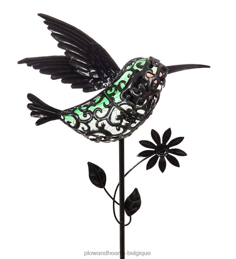 60H082243 Plow & Hearth Piquet de jardin solaire secret 36 h - gnome cour et jardin