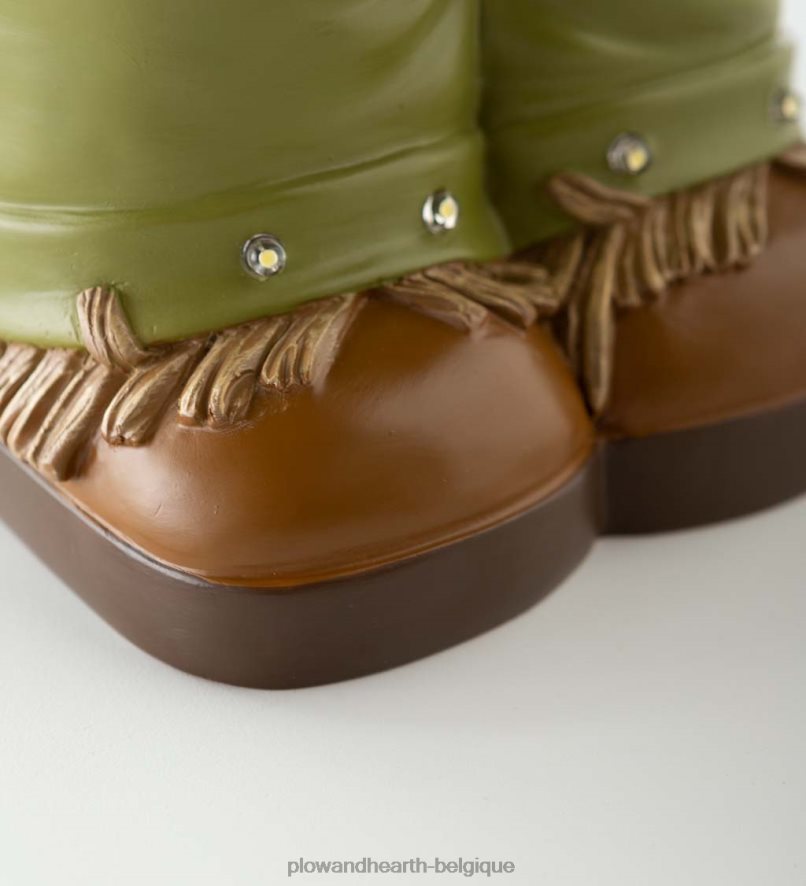 60H082201 Plow & Hearth Statue courte d'épouvantail éclairée intérieure/extérieure cour et jardin