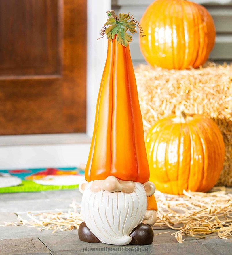 60H082365 Plow & Hearth statue de jardin de nain de citrouille cour et jardin