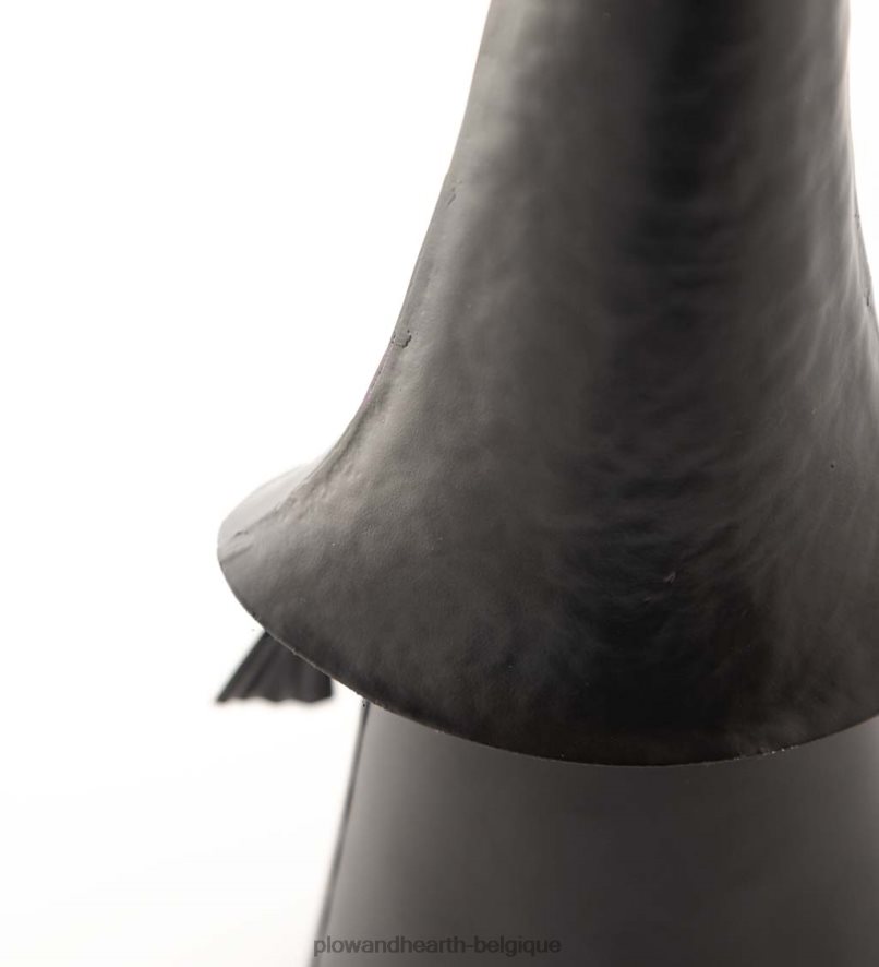 60H082429 Plow & Hearth Gnome de sorcière d'Halloween éclairé - noir cour et jardin