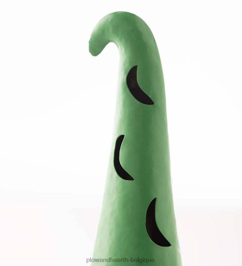 60H082429 Plow & Hearth Gnome de sorcière d'Halloween éclairé - noir cour et jardin