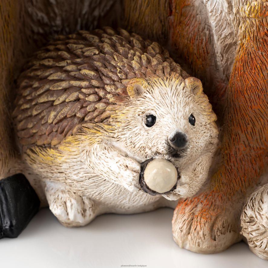 60H08277 Plow & Hearth statue solaire cerf et amis cour et jardin