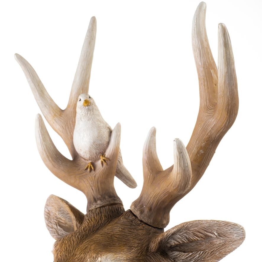 60H08277 Plow & Hearth statue solaire cerf et amis cour et jardin