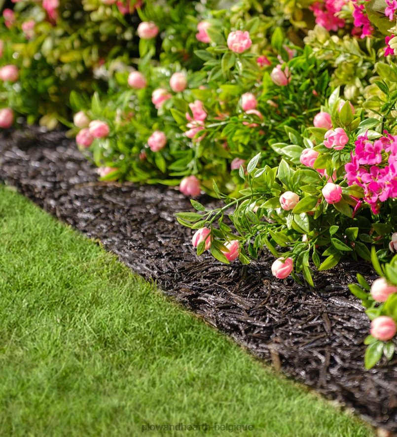 60H082669 Plow & Hearth bordure en caoutchouc recyclé avec paillis permanent cour et jardin