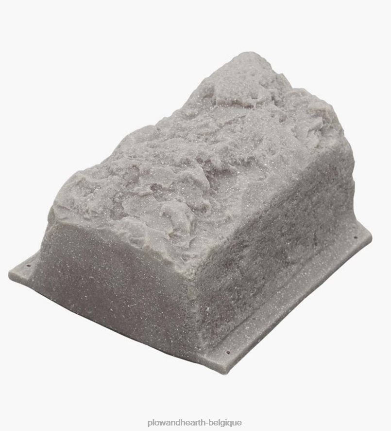 60H082673 Plow & Hearth Kit de bordure en bloc de roche simulée et barrière contre les mauvaises herbes en tissu cour et jardin