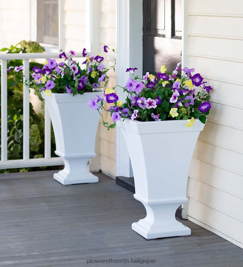 60H082999 Plow & Hearth remplissage d'urne en faux pétunia - rose cour et jardin