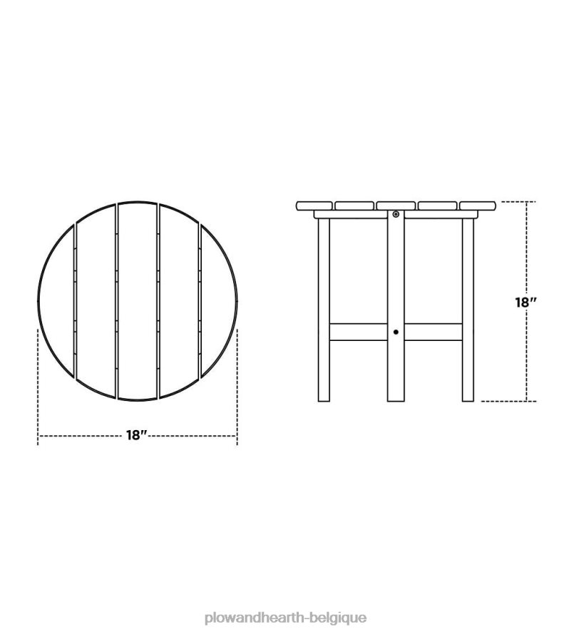 60H082677 Plow & Hearth meubles Adirondack en poly-bois cour et jardin