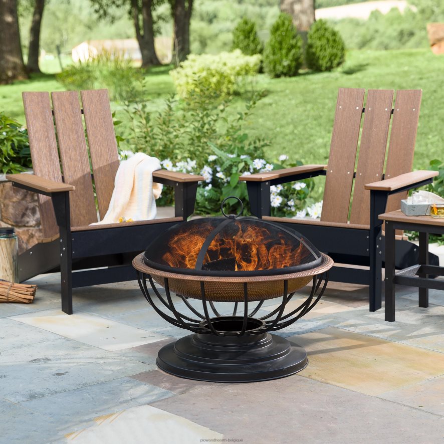 60H082683 Plow & Hearth ensemble de sièges d'extérieur 3 pièces May River - gris côtier/blanc cour et jardin