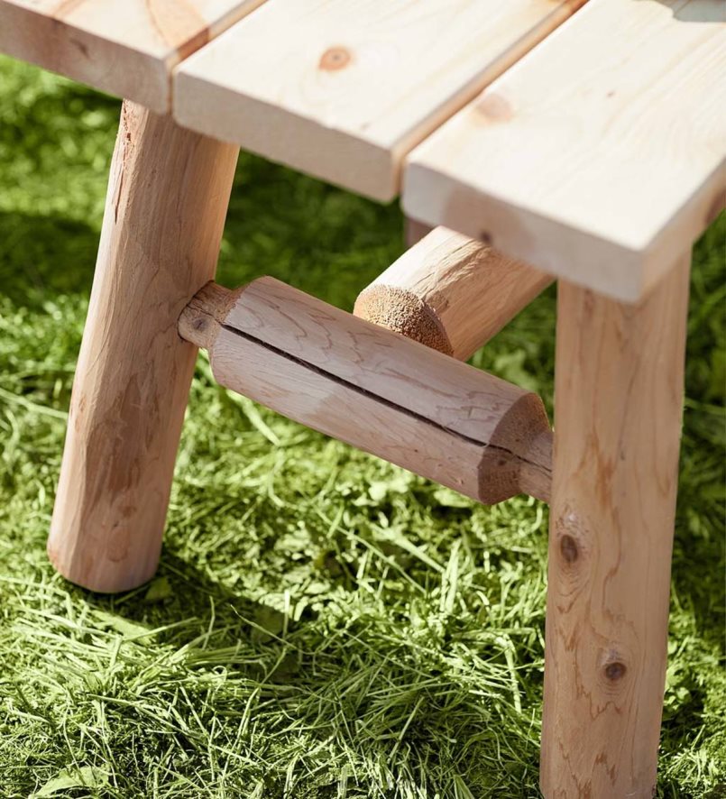 60H082684 Plow & Hearth mobilier d'extérieur en rondins de cèdre blanc du nord fabriqué aux États-Unis cour et jardin