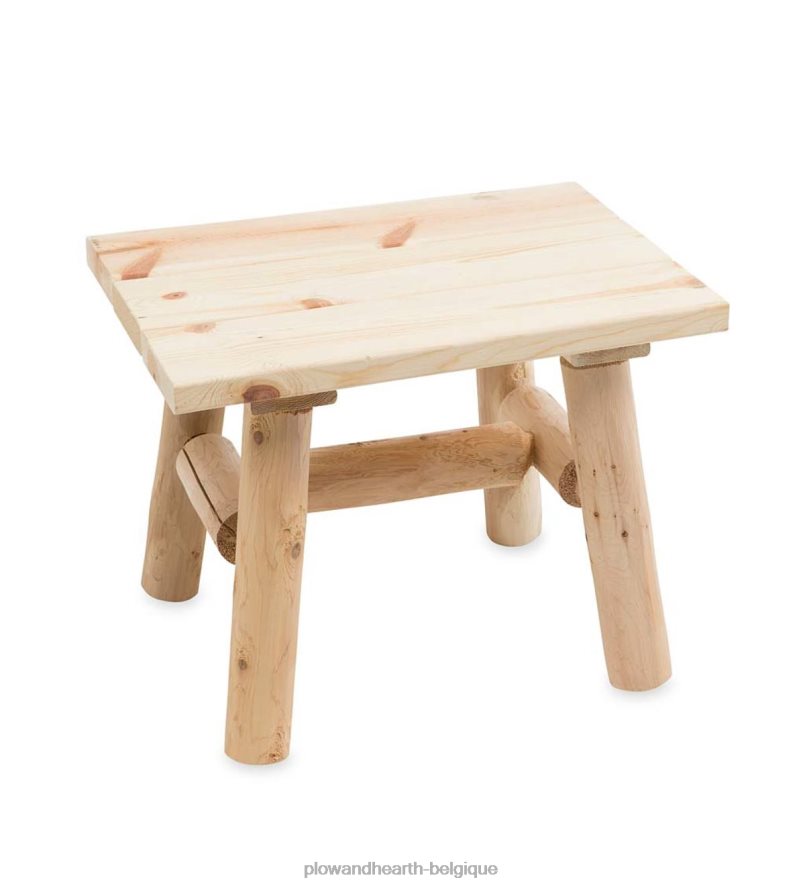 60H082684 Plow & Hearth mobilier d'extérieur en rondins de cèdre blanc du nord fabriqué aux États-Unis cour et jardin