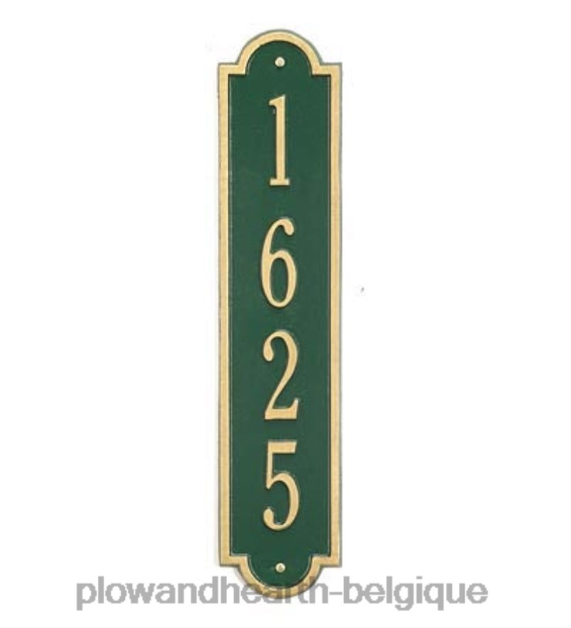 60H082702 Plow & Hearth plaque murale verticale richmond - noir cour et jardin