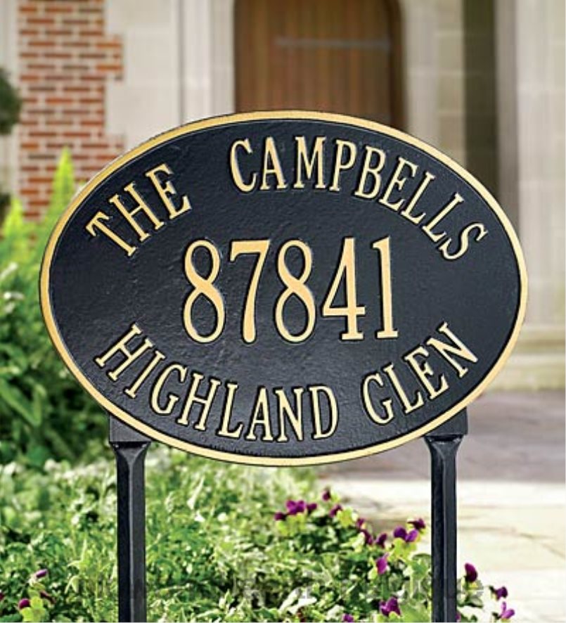 60H082716 Plow & Hearth plaques d'adresse cour et jardin