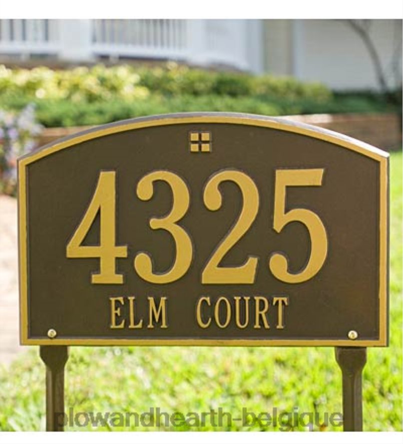 60H082719 Plow & Hearth plaque du cap charles cour et jardin