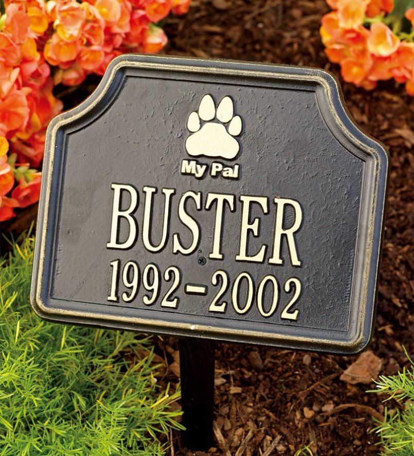 60H082700 Plow & Hearth mémorial noir pour mon animal de compagnie - noir cour et jardin