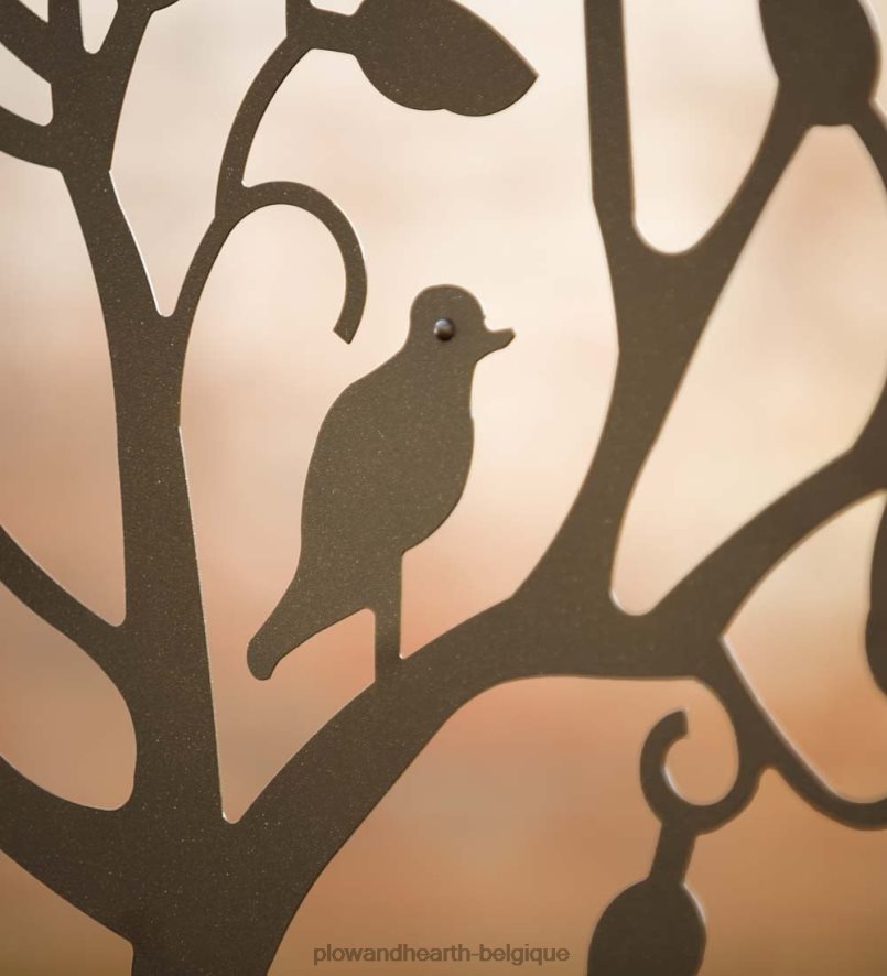 60H082652 Plow & Hearth tonnelle de jardin voûtée en métal avec motif arbre de vie cour et jardin