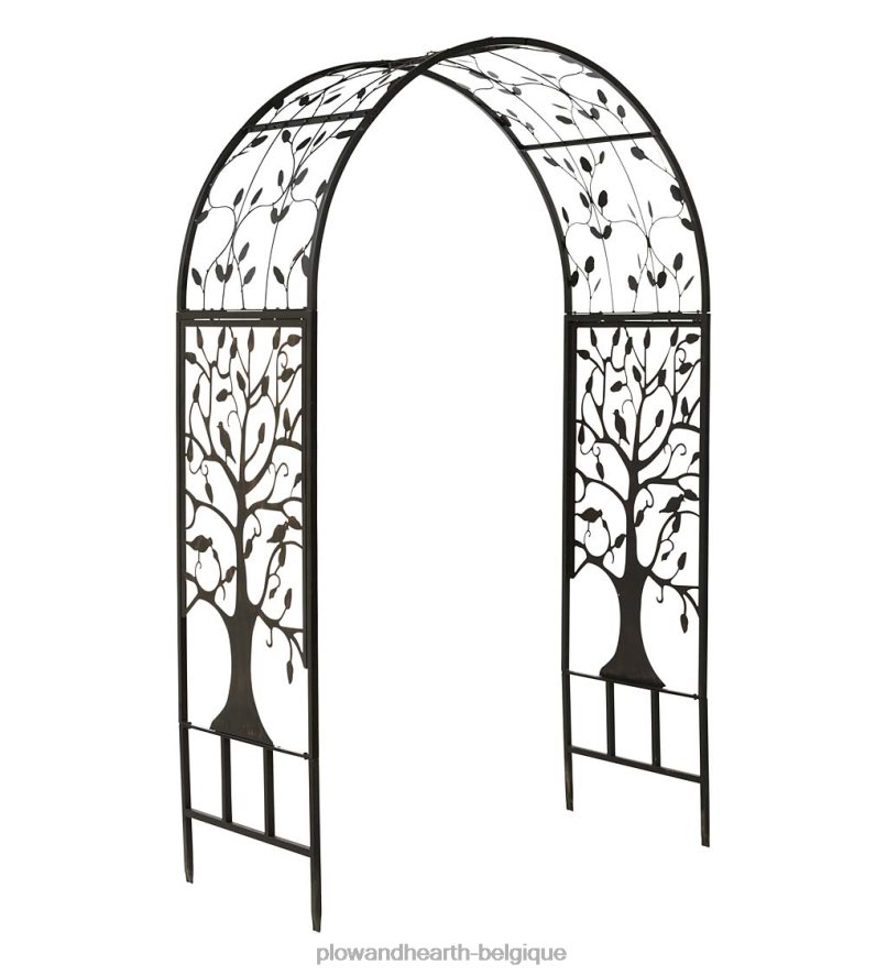 60H082652 Plow & Hearth tonnelle de jardin voûtée en métal avec motif arbre de vie cour et jardin