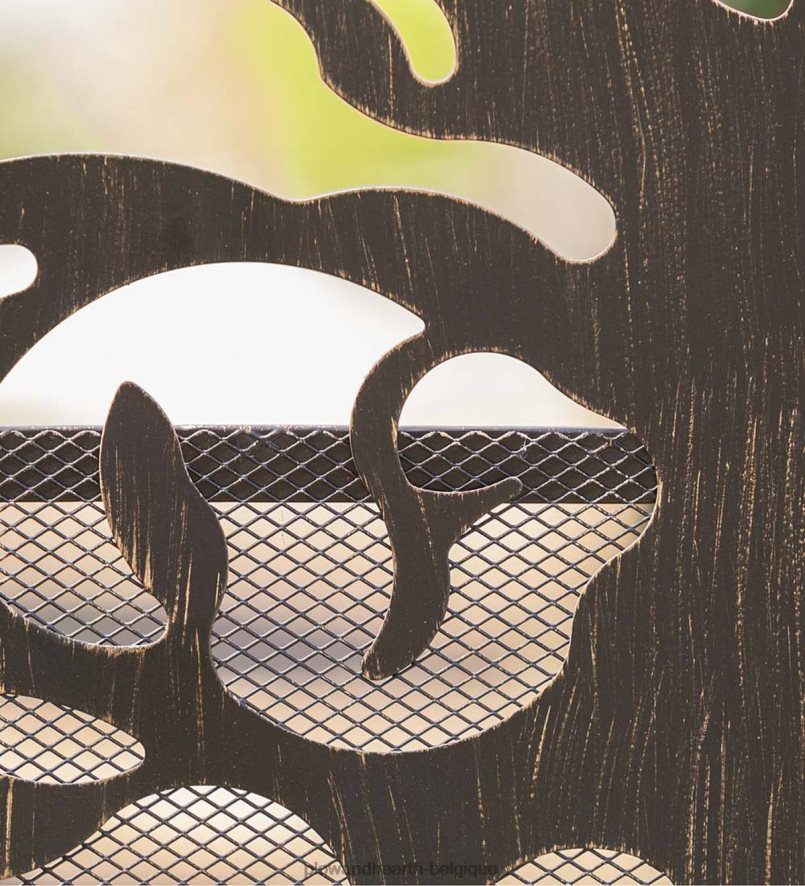 60H082661 Plow & Hearth Portail de jardin autonome arqué en métal avec motif arbre de vie cour et jardin