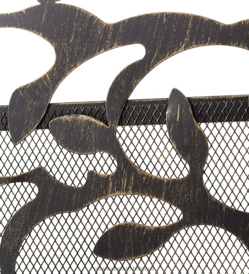 60H082661 Plow & Hearth Portail de jardin autonome arqué en métal avec motif arbre de vie cour et jardin