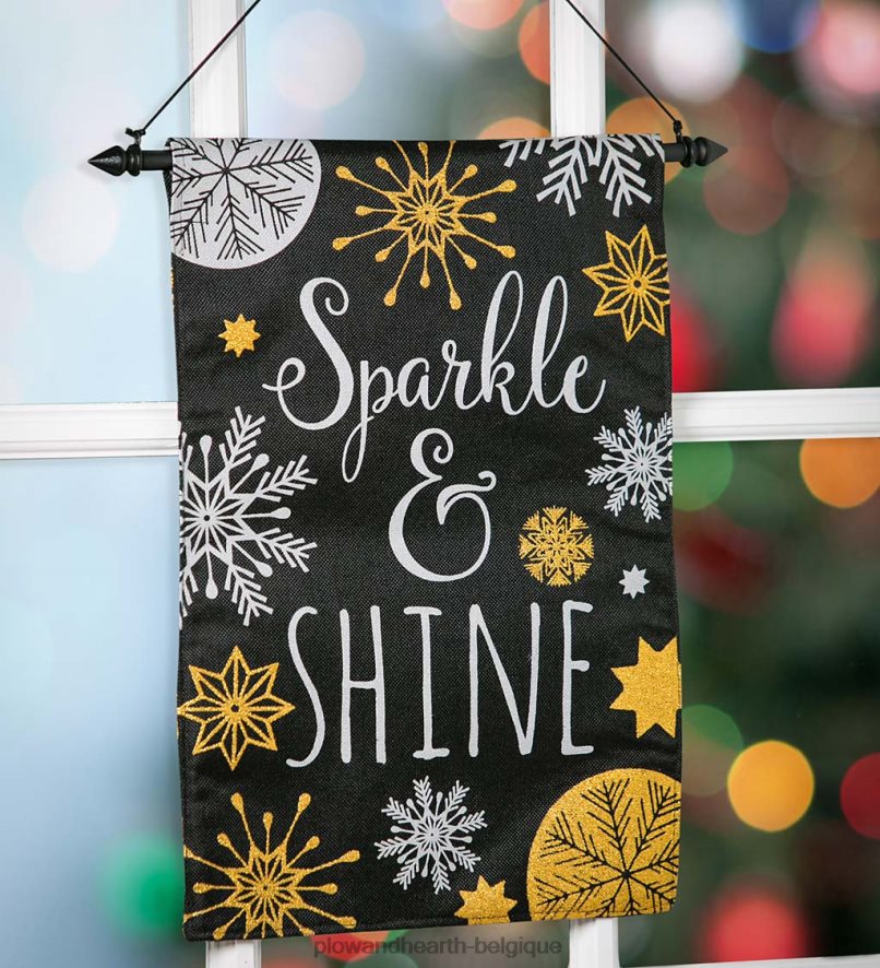 60H082640 Plow & Hearth Cintre de drapeau de jardin avec cheville en métal cour et jardin