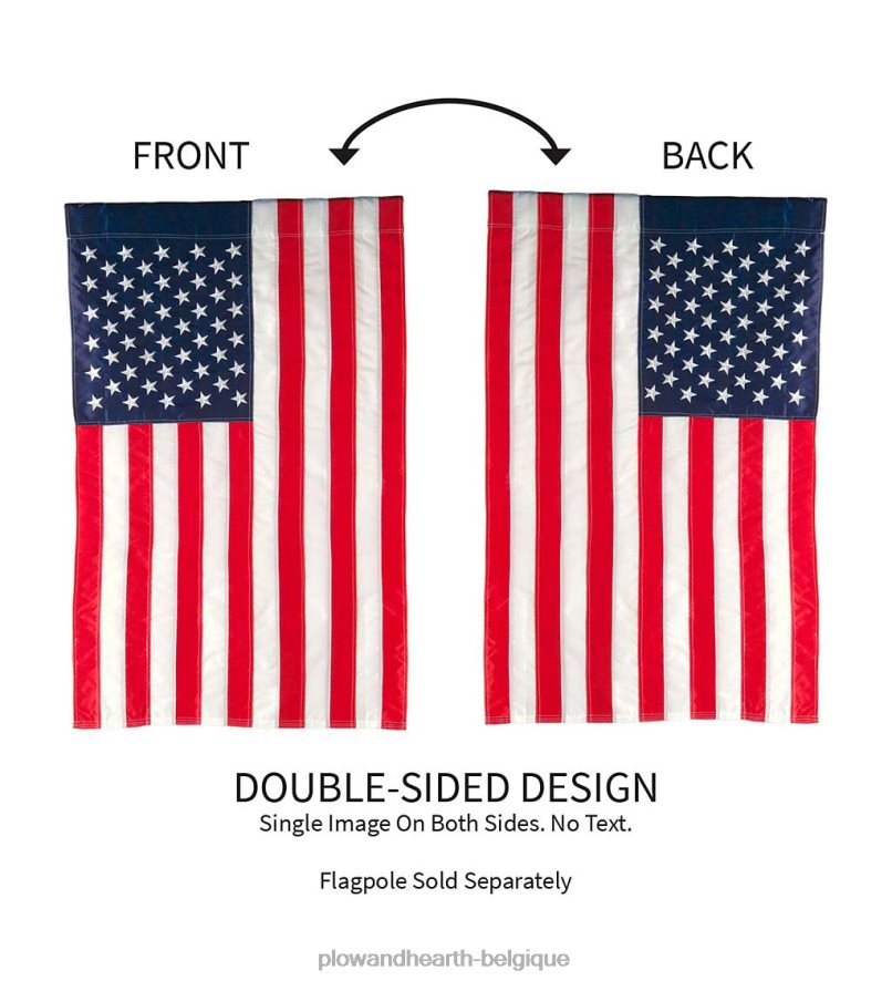 60H082298 Plow & Hearth grand drapeau américain drapeau de maison cour et jardin