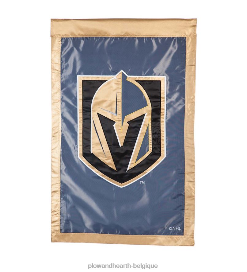 60H082633 Plow & Hearth Drapeau appliqué de hockey de la LNH - Golden Knights de Las Vegas cour et jardin