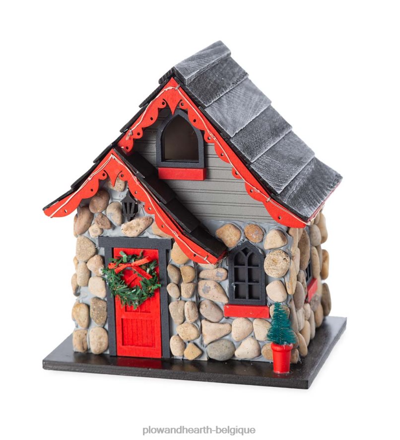 60H082860 Plow & Hearth Nichoir de Noël éclairé cour et jardin